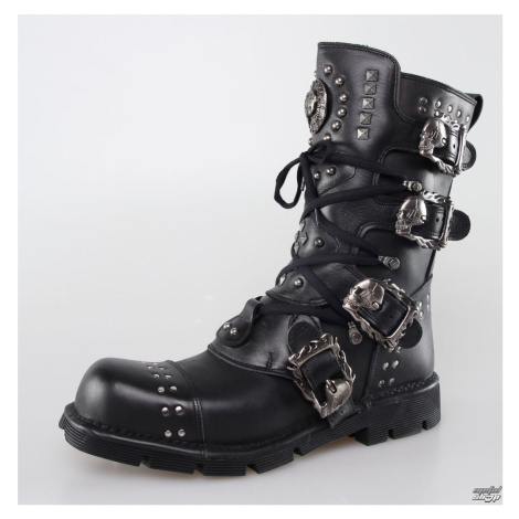 topánky kožené NEW ROCK 1474-S1 Čierna