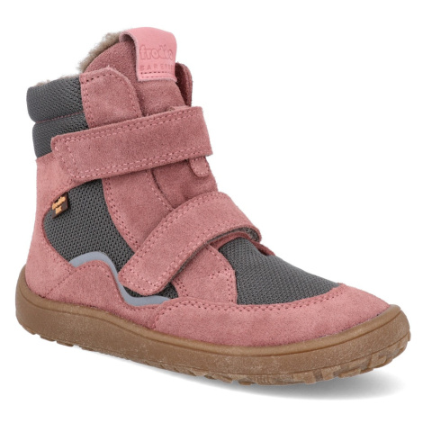 Zima 2023 Barefoot zimná obuv s membránou Froddo - BF Tex Winter Grey/Pink ružová