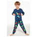 Chlapčenské pyžamo Cornette Dino - bavlna Tmavomodrá