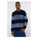 Trendyol Navy Blue Regular Crew Neck Gradient Knitwear Sweater