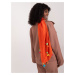 Orange scarf with appliqués