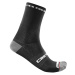 CASTELLI Cyklistické ponožky klasické - ROSSO CORSA PRO 15 - čierna