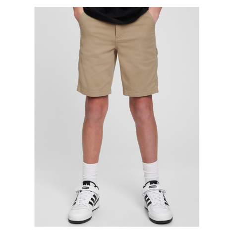 Béžové chlapčenské šortky Teen tkané jednofarebné GAP