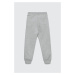 Detské bavlnené tepláky Calvin Klein Jeans šedá farba, s potlačou