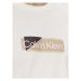 Calvin Klein Tričko Layered Gel Logo K10K111845 Biela Regular Fit