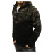 Pohodlná pánska mikina khaki s kapucňou bx4226