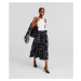 Sukňa Karl Lagerfeld Printed Wrap Skirt Circle Aop Black/White