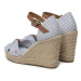 Tommy Hilfiger Espadrilky Basic Seersucker High Wedge FW0FW07160 Modrá