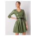 Green dress made of eco-leather