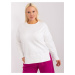 Ecru Plus Size Round Neck Sweatshirt