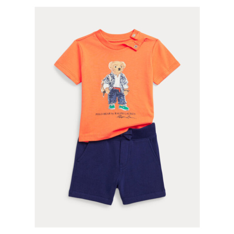 Polo Ralph Lauren Súprava Tričko a šortky 320910646001 Oranžová Regular Fit