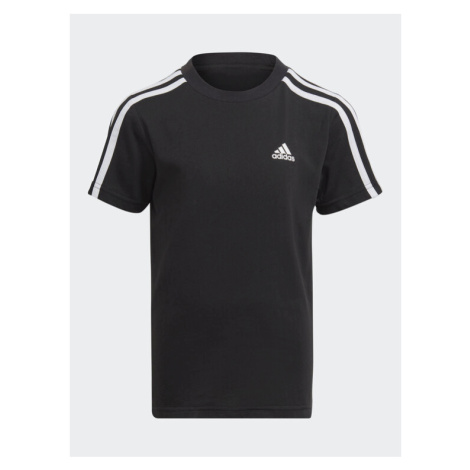 Adidas Tričko Essentials 3-Stripes Cotton T-Shirt IC9135 Čierna Regular Fit