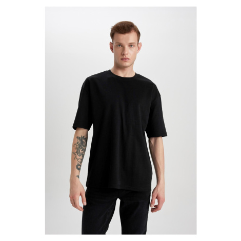 DEFACTO Oversize Fit Crew Neck Short Sleeve Heavy Fabric Basic T-Shirt