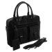 Badura Čierna kožená taška na notebook LAP-5682-B-COM BLACK