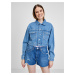 Tommy Hilfiger Jeans Bunda - CROPPED TRUCKER JACKET BF8032 modrá