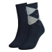 Tommy Hilfiger Ponožky - TH WOMEN CHECK SOCK 2P čierne