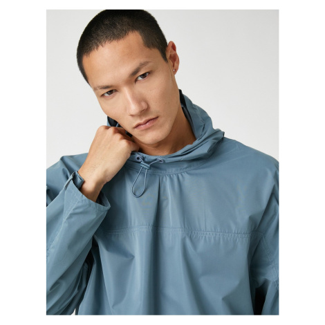 Koton Sports Oversize Raincoat Hooded Long Sleeve Waterproof