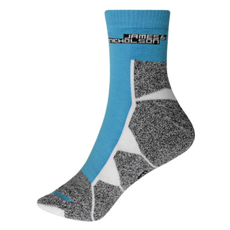 James&amp;Nicholson Unisex športové ponožky JN215 Bright Blue