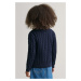 SVETER GANT SHIELD COTTON CABLE CARDIGAN EVENING BLUE