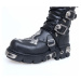 topánky kožené NEW ROCK Cross Boots (403-S1) Black Čierna