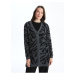 LC Waikiki Women's V-Neck Patterned Knitwear Cardigan