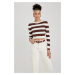 DEFACTO Cool Slim Fit Striped Crew Neck Sweater