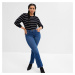 Svetr GAP Bella Crew Navy Stripe