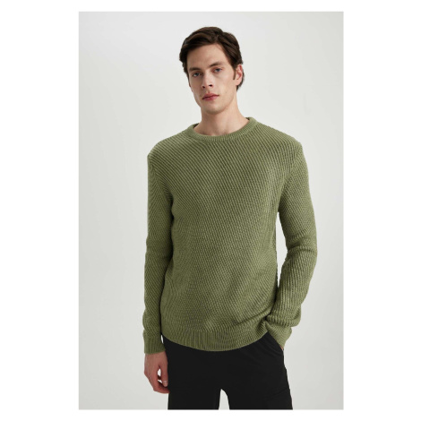 DEFACTO Standard Fit Regular Cut Crew Neck Knitted Sweater