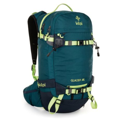 Kilpi GLACIER-U Unisex skialpový a freerideový batoh 30 l SU0901KI Tmavo zelená UNI