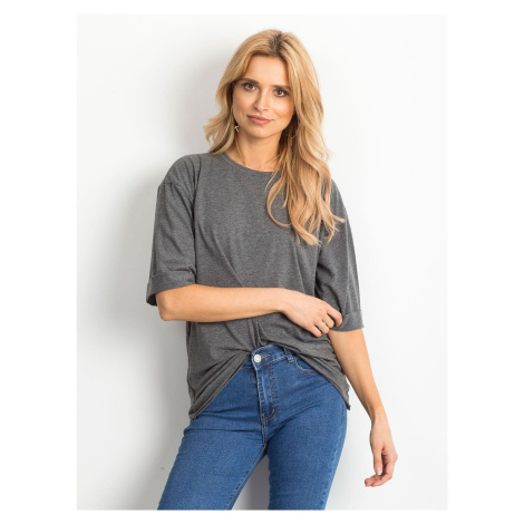 Dark gray cotton blouse