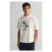 TRIČKO GANT HAWAII PRINTED GRAPHIC SS T-SHIRT EGGSHELL