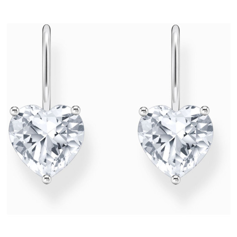 Thomas Sabo H2288-051-14 Silver dangle earrings with white cubic zirconia heart