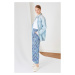 Trendyol Blue Floral Pattern Trousers