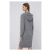 Bavlnené šaty Armani Exchange šedá farba, mini, oversize