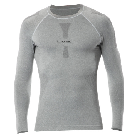 Pánske funkčné tričko s dlhým rukávom IRON-IC - šedá Farba: Sivá-IRN, Veľkosť: L / XL
