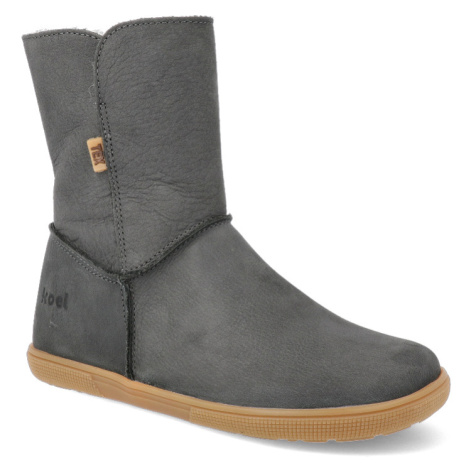 Barefoot zimné topánky KOEL - Dina hydro warm Dark grey grey
