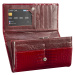 Kožená peněženka RFID model 16644526 Červená 18 cm x 9 cm - Semiline