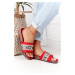 Flip-flops on cork sole with zirconia red Be Nice
