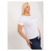 White blouse in a larger size with short sleeves