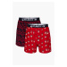 Men's boxer shorts ATLANTIC 2Pack - red/dark blue