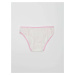 Bielo-ružové nohavičky s čipkou a potlačou BR-MT-11383-white-pink