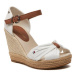 Tommy Hilfiger Espadrilky Basic Open Toe High Wedge FW0FW04784 Écru