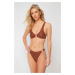 Trendyol Brown Accessory Silvery Regular Bikini Bottom