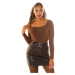 Sexy Highwaist faux leather Miniskirt with belt black