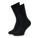 Calvin Klein Súprava 2 párov vysokých dámskych ponožiek 701218769 Čierna