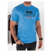 Pánske tričko s potlačou, modré Dstreet RX5408
