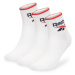 Reebok Súprava 3 párov vysokých ponožiek unisex R0362-SS24 (3-pack) Biela