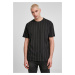 Oversized Pinstripe Tee Black