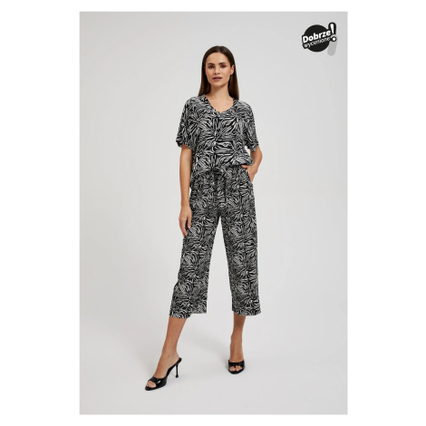 Marisse Women's Trousers L-Sp-4338 Black Moodo