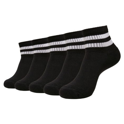 Half Cuff Logo Sports Socks 5 Pack Black Urban Classics